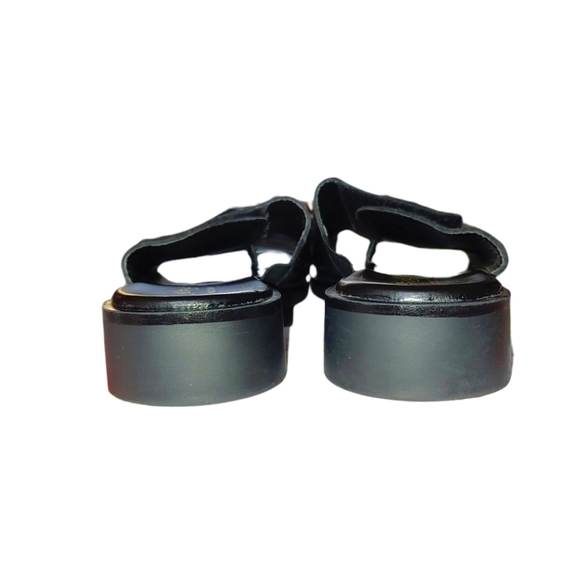 LIZFLEX Leather Slides Wide Velcro Strap Padded Leather Lining - Picture 7 of 9